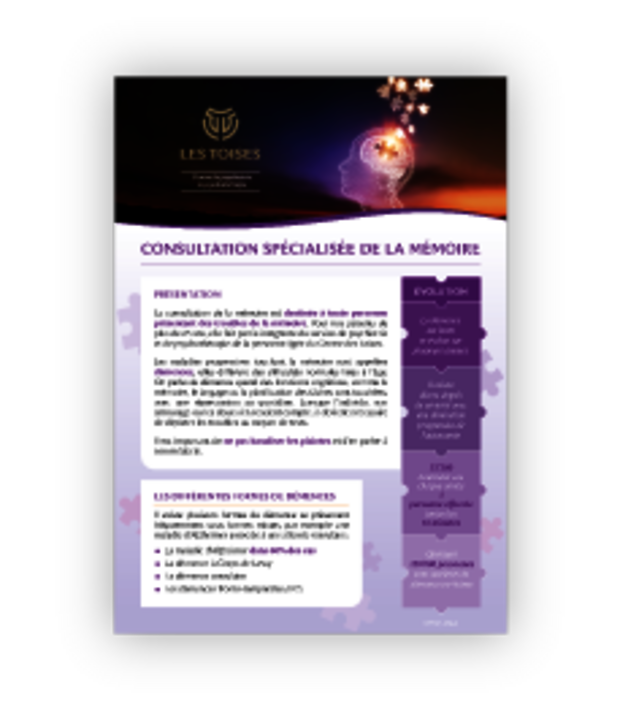 Flyer Consultation de la mémoire